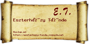 Eszterházy Tünde névjegykártya